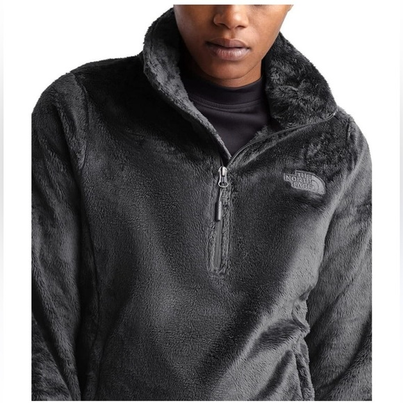 The north face-L-black-pull over, 1/4 zip,L/S, embroidered logo, pocket, jacket. - Picture 1 of 16